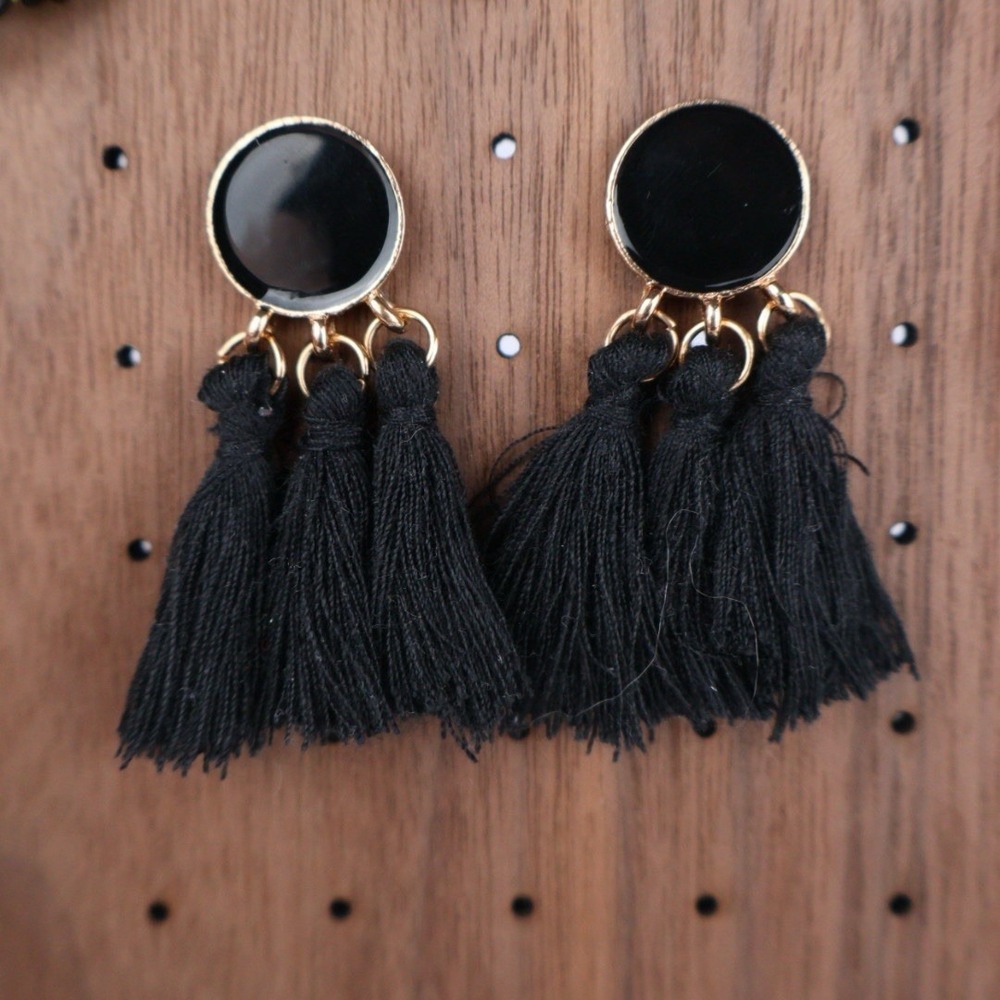 5 Pairs Beaded Native Colorful Boho Earrings Drop Handmade Tassel - Picture 6 of 6